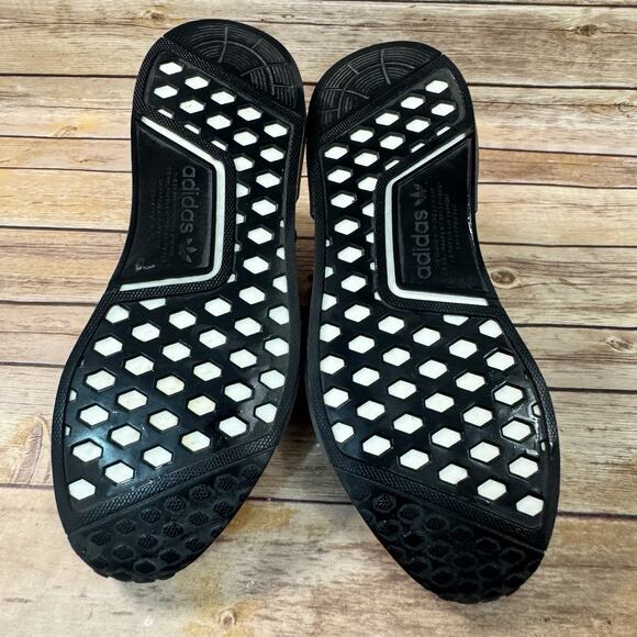 Adidas Mens Orange Black Pharrell NMD Human Race Animal Print Sneakers 10 - Picture 8 of 9